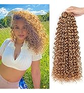 8 Packs 18 inch Curly Crochet Hair for Black Women Water Wave Crochet Hair Curly Braiding Hair Go...