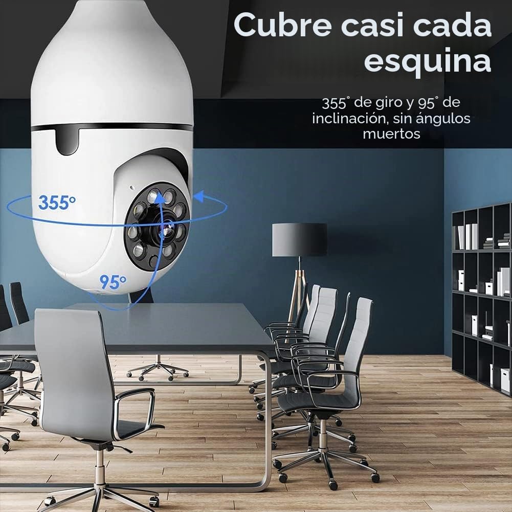 4 piezas bombilla cámara de seguridad al aire libre 2.4G WiFi de luz cámara de seguridad cámara de seguridad bombilla exterior cámaras