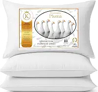Kit 4 Travesseiro Eco Pluma Ganso Sintetica Macio Alto Grande 50x70 Branco Linha Hotelaria Confortavel