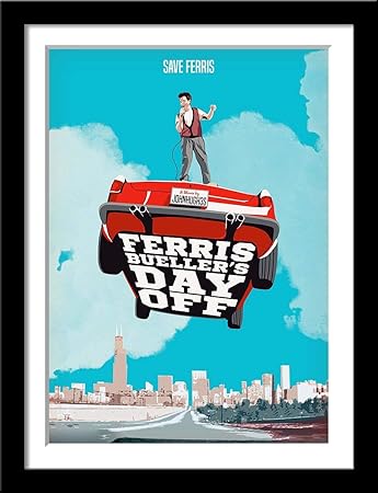 Tallenge Ferris Buellers Day Off Hollywood Comedy Movie Art Poster Collection Small Framed Poster Paper 12 X 17 Inches Multicolour Amazon In Home Kitchen