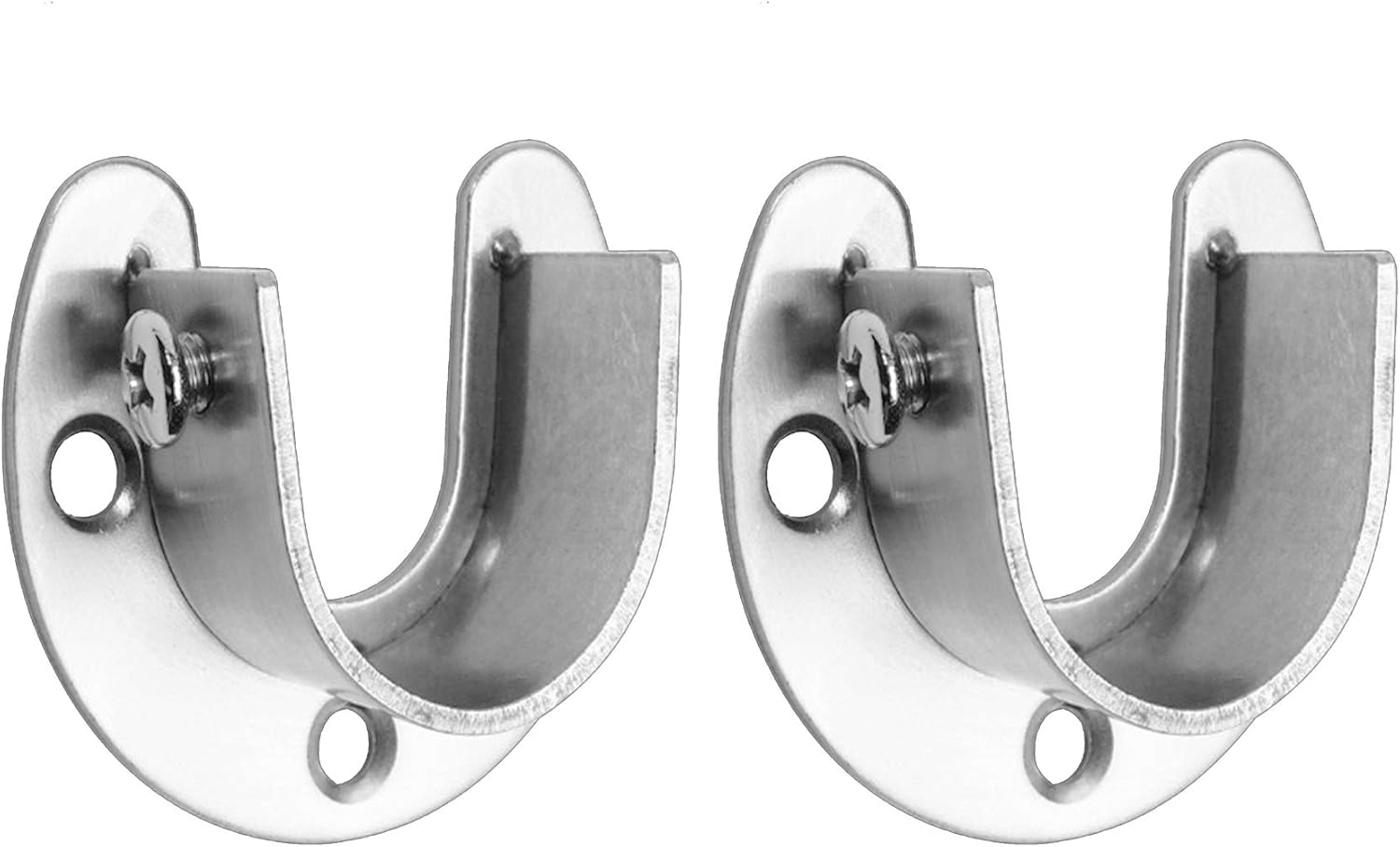 Tiberham Closet Rod End Support, Stainless Steel Closet Pole Socket, U