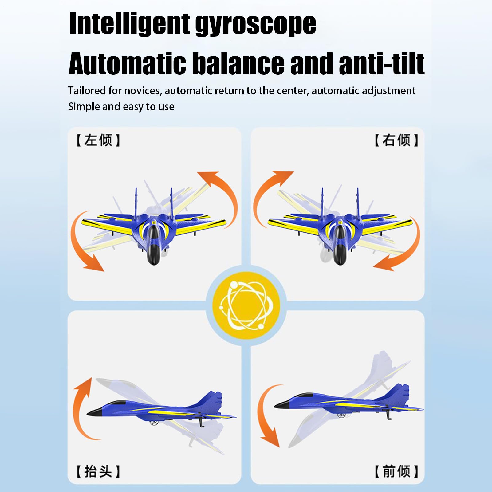 Avion RC – Nez En Silicone LED À Double Moteur PP | Avion Télécommandé Sans Fil, Jouet Étanche, Conception Anti Collision, Vol À Longue Portée | Amusement Aérien Passionnant Pour Les Débutants