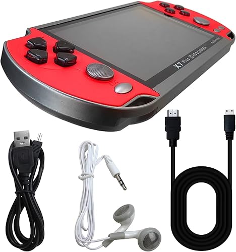 Miniatura 6 de Consola de juegos portátil premium, consola de videojuegos portátil retro clásica de 5.1 pulgadas (rojo)