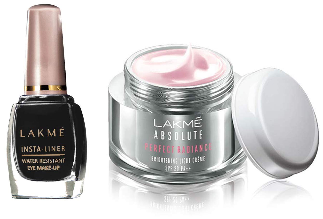 LAKMÉ © Insta Eye Liner, Black, 9Ml And Absolute Perfect Matte Radiance Skin Brightening Day Cream, Light, 50G