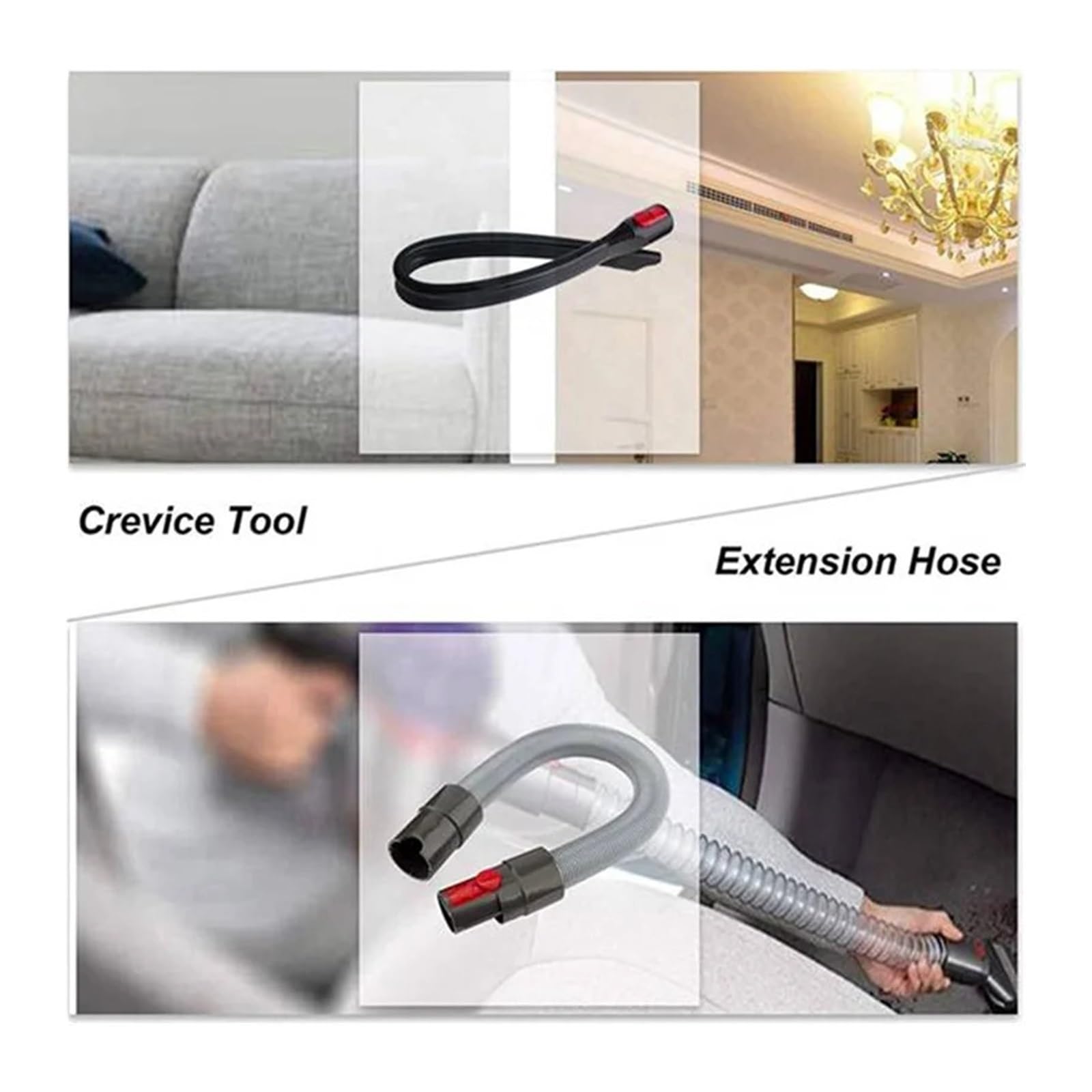 Adaptador De Manguera Flexible For Boquilla Estrecha ABBK, Compatible Con Aspiradoras Dyson V8, V10, V7, V11, V12 Y V15. Piezas For Conexión Y Extensión.(2PCS)