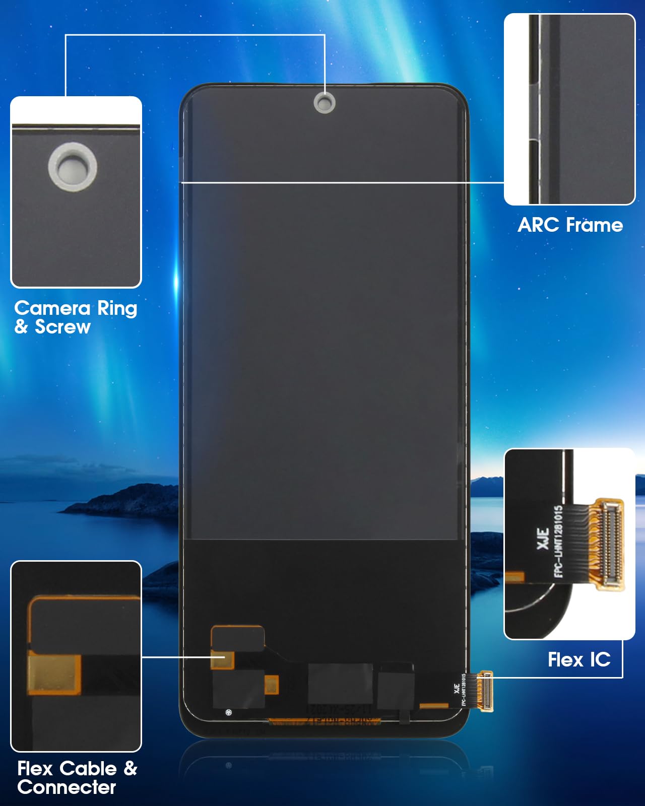 ARSSLY LCD Schermo per Xiaomi Redmi Note 12 4G​, LCD Display per Redmi Note12 4G 23021RAAEG 23021RAA2Y 23027RAD4I 23028RA60L, Display Touch Screen Digitizer Ricambio Assembly + Riparazione Kit (Nero)