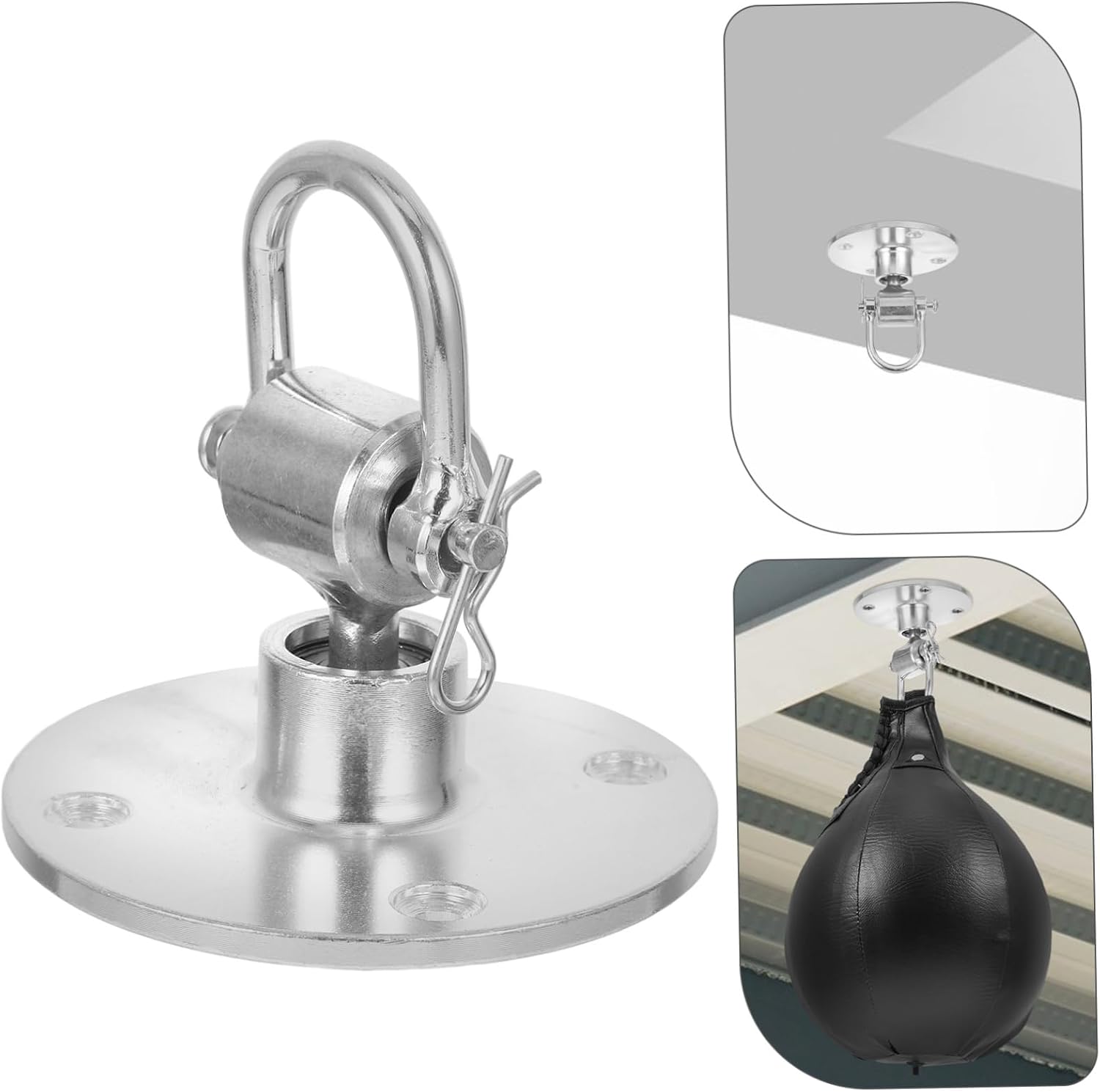 Stainless Steel Speed Bag Swivel for Boxing Heavy Duty Ceiling Hook Compatibility for Home Gym Professional Training Enhanced Agility Reaction