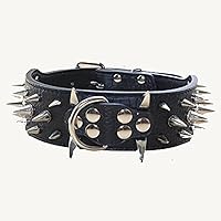 haoyueer Collare per cani con borchie a spillo affilato, larghezza 5,7 cm