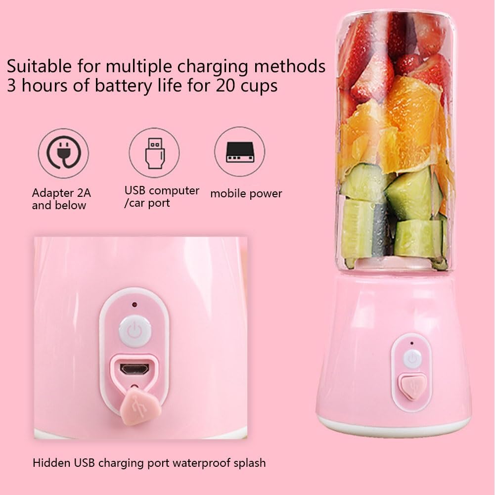 Frullatore Personale Per Smoothie Mini Frullatore Smoothies Maker Portatile Frullatore Juicer Mixer Per Milkshake, Ghiaccio, Frutta E Verdura Con Bottiglie Tritan 320 Ml Nessun BPA ( Size : 2 battery