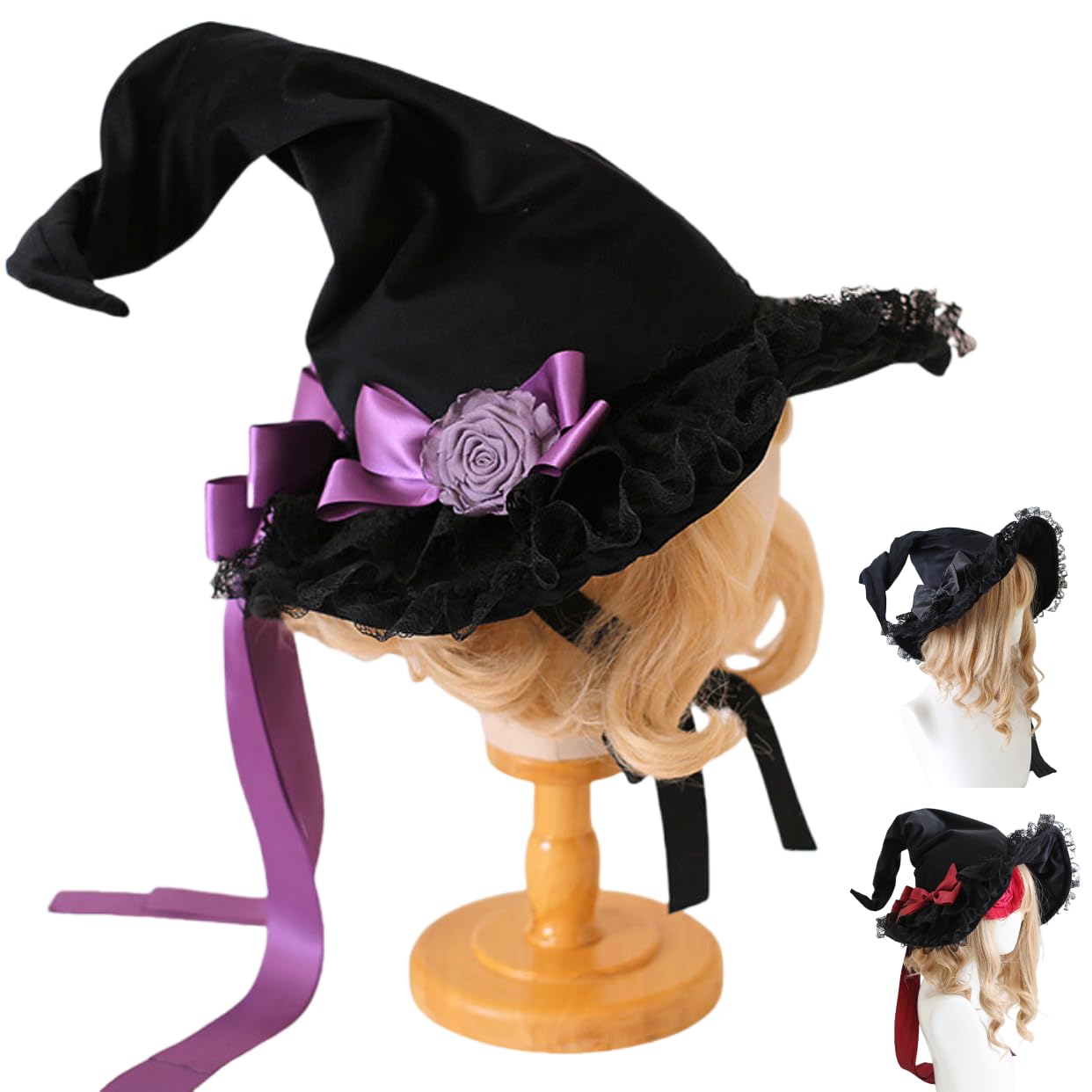 Amazon.co.jp: [Ligwon] 魔女帽子 ハロウィンハット 魔法使い帽子
