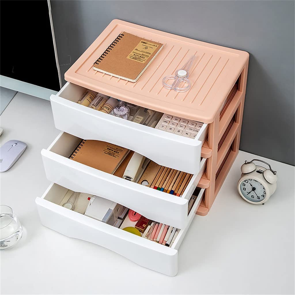 WolFum A4-Papier-Organizer, Schubladen-Aufbewahrungsbox, multifunktionaler Aktenschrank, Stifthalter für Büro-Desktop-Aufbewahrung, Farbe: White-Space-Element (1) 3, Größe: 3 Schichten