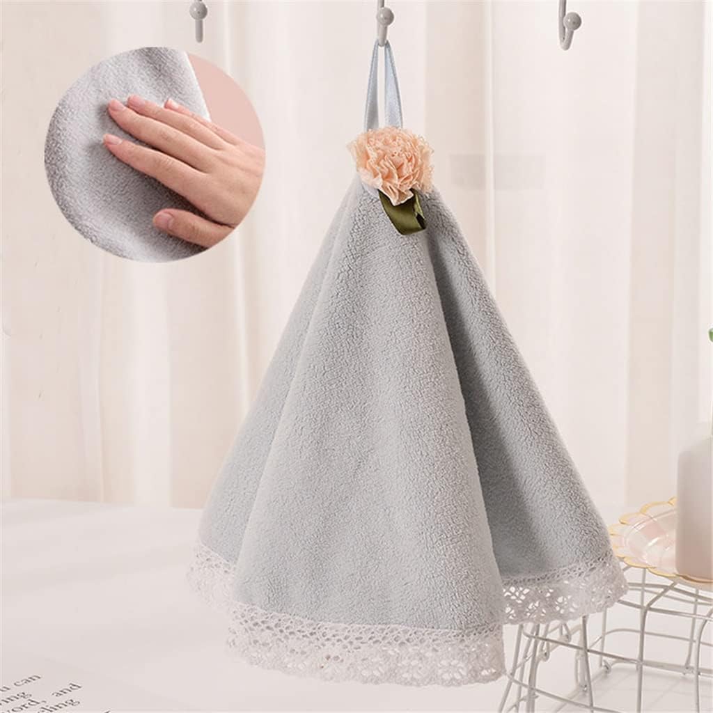 Cute Lace Dress Shape 5 Pack Hand Towel Absorbent Kitchen Bathroom Round