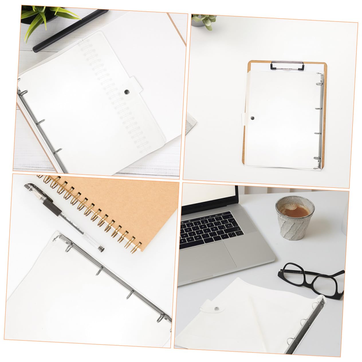 3 Stück Transparente Ringbuch Ordner mit Mechanik Leichter Dokumenten Organizer für Büro Schule Zuhause Praktische Robuste Ablage für Papier und Akten