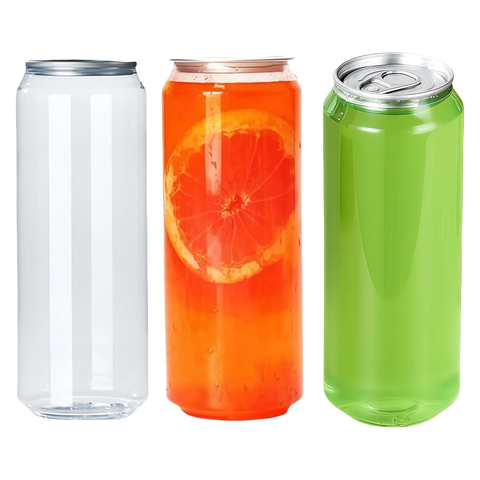 Pnpaea 200-Pack Disposable Plastic Can Sealer Bottles,Plastic Can Sealer Cups with Aluminum Lids,with Automatic Cup Sealer,for Bubble Tea, Smoothies, Coffee 700ml