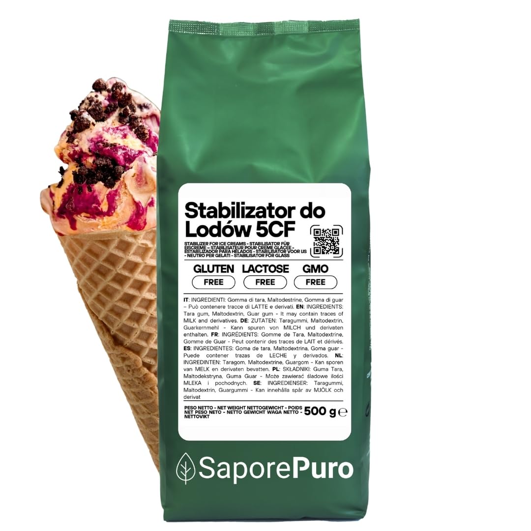 Saporepuro STABILIZATOR DO LODÓW I SORBETU z Mąką Tara i Guar - 500 gram