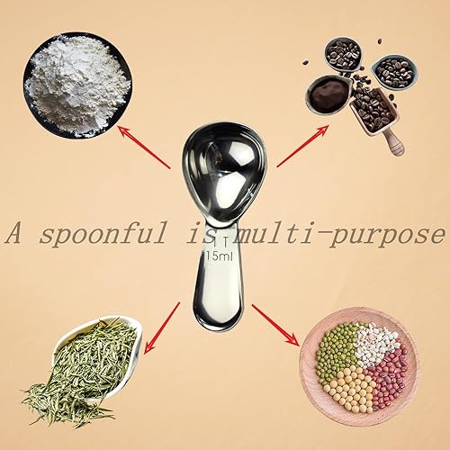 Miniatura 6 de Cuchara de café 188 de acero inoxidable (1pc 0.5 fl oz con tabla de conversión)