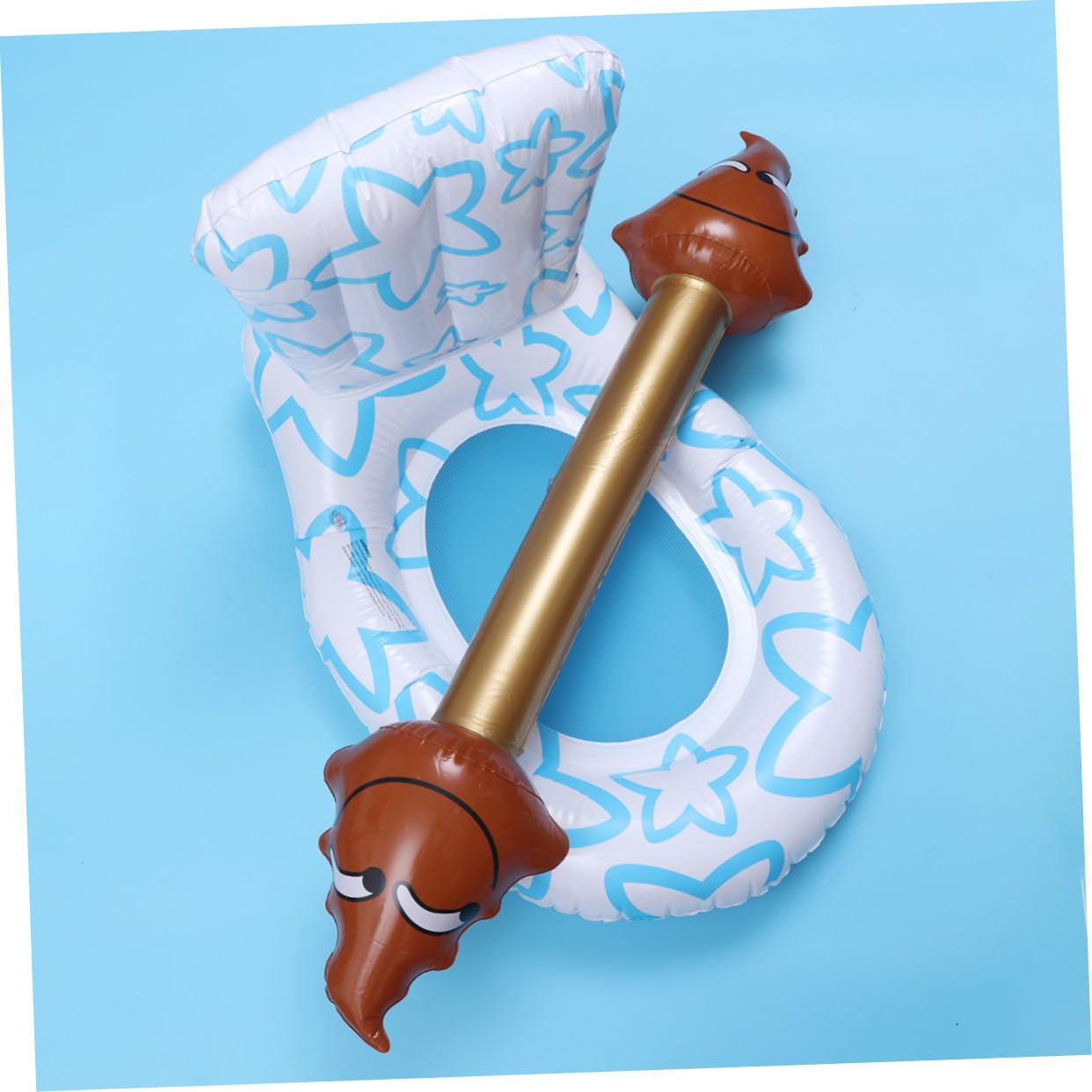 minkissy Bouée Piscine Gonflable Siège Toilettes Drôle PVC pour Adultes Anneau Flottant Dété Facile à Gonfler pour Fête et Plage