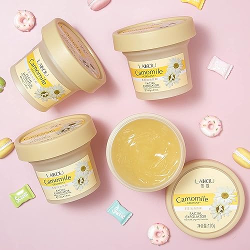 Miniatura 8 de Exfoliante facial de manzanilla Gel exfoliante, gel de pelado corporal y facial, poros limpios profundos, barro suave y tierno,