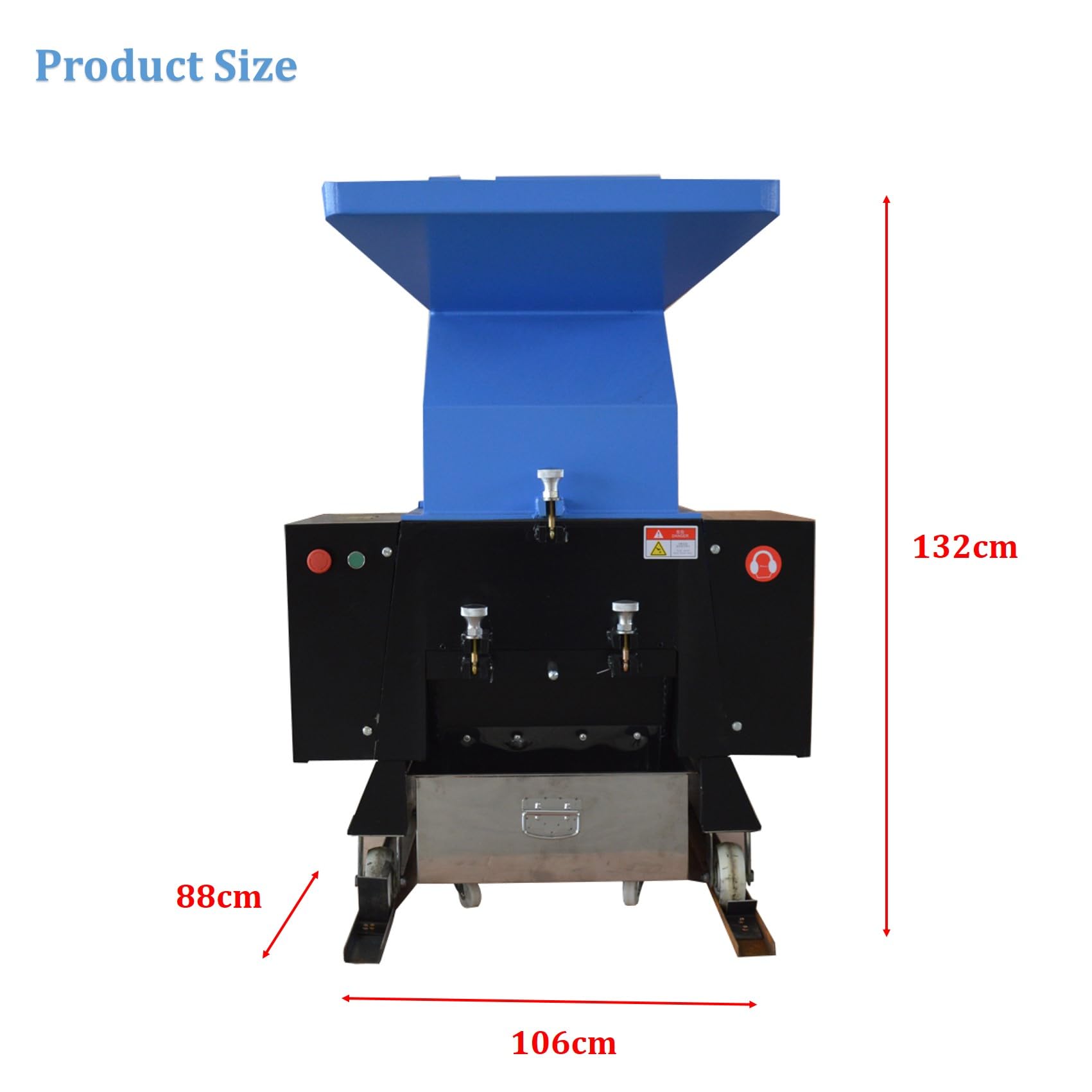 BANFLUXION 220V 7.5KW 400 Type Plastic Shredder Three-phase Plastics Rubber Crusher Plastic Grinding Machine