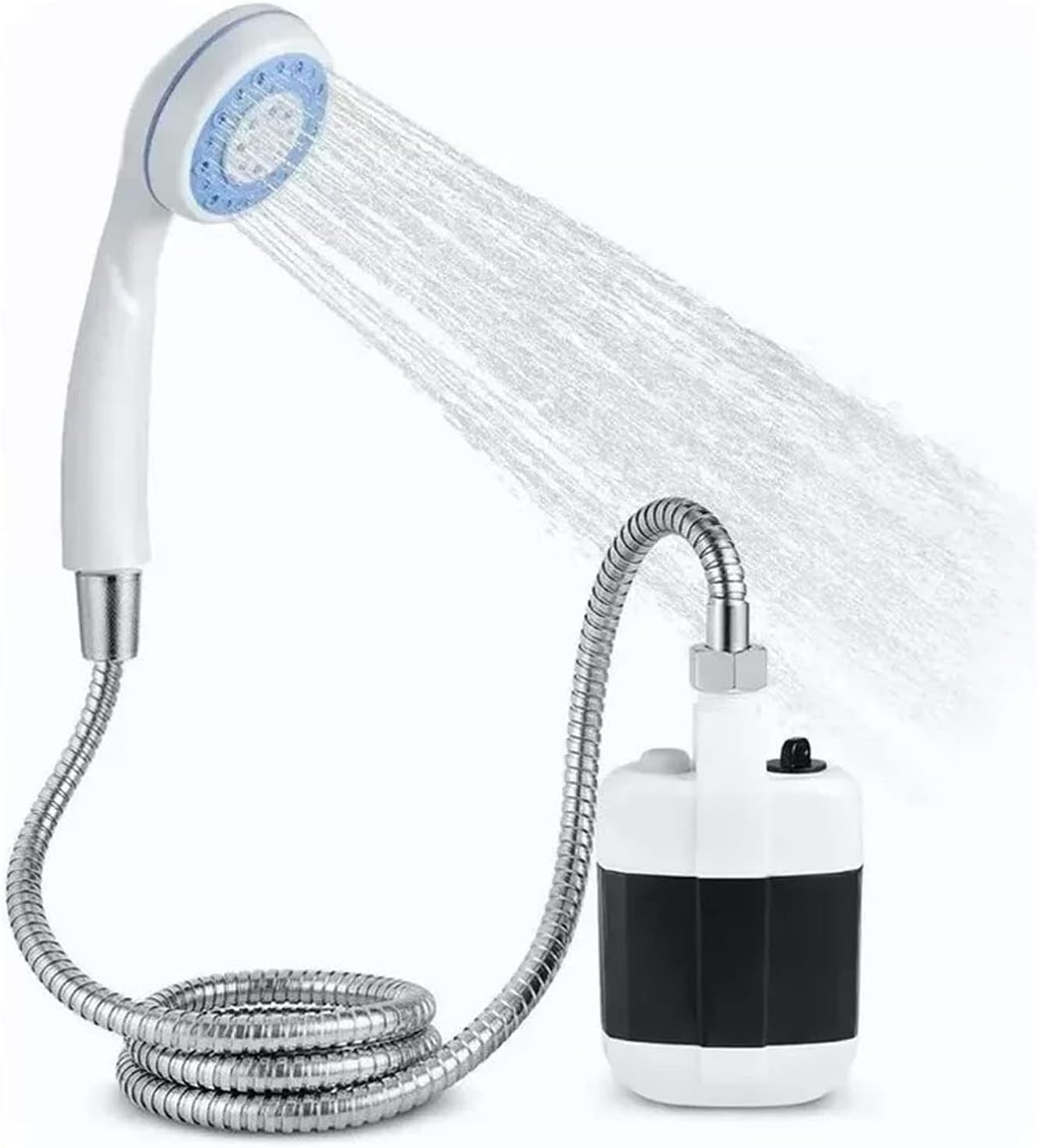 Portable Outdoor Shower with Shower Pump, 2200mAh Battery Powered