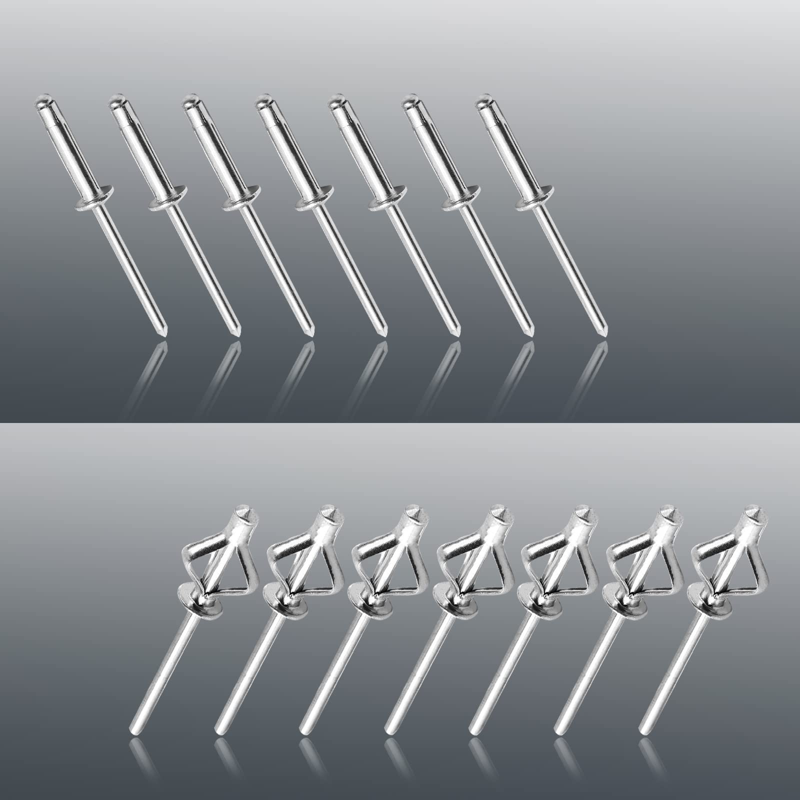 Aifeier 50 Pcs 3/16 X 1 Inch Aluminum Tri-Fold Blind Rivets - Exploding Pop Rivets For Kayak, Boat - View #8