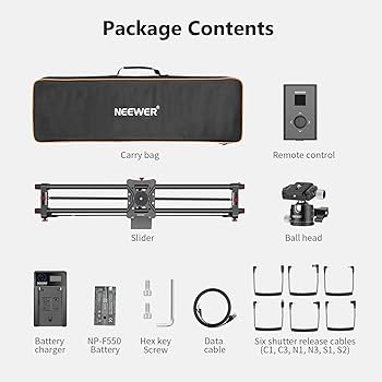 Amazon.co.jp: NEEWER 電動カメラスライダー 炭素繊維 80cm