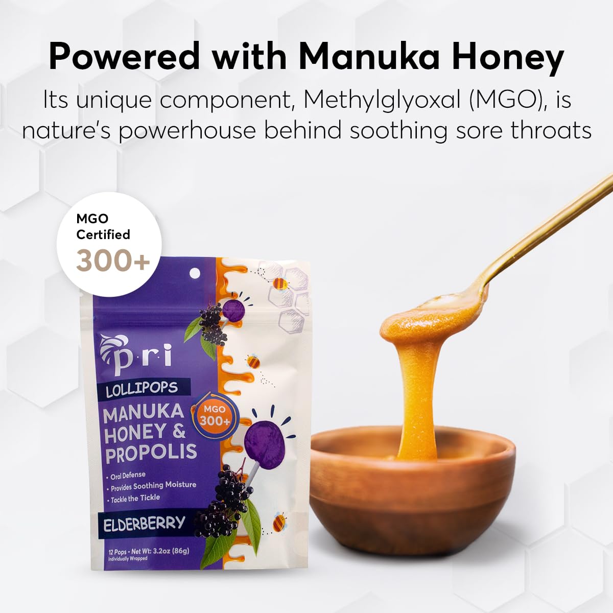Amazon.com : P.R.I Elderberry Manuka Honey Lollipops with Propolis