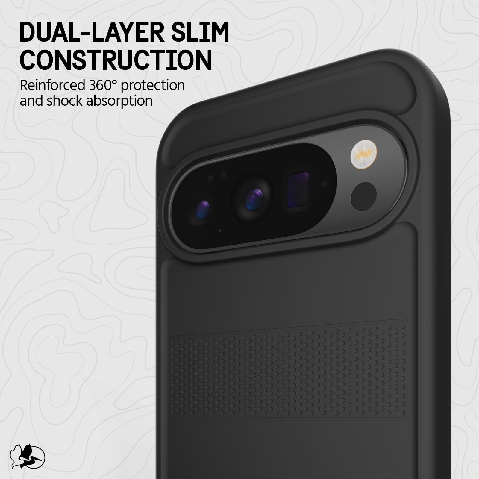 Pelican Etui ochronne na Google Pixel 10 Pro/Pixel 10, wytrzymałe magnetyczne etui na telefon z wojskowym 4,9 m - klasa ochrony przed upadkiem - wytrzymałe etui na telefon z magnesami - czarne