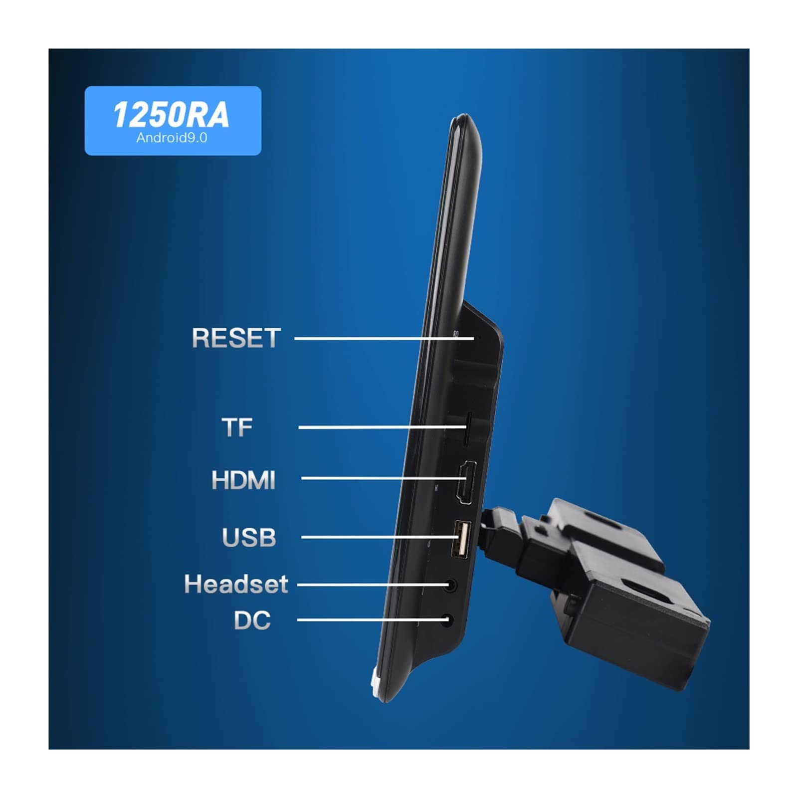 Uaktualnij Monitor zagłówka telewizora samochodowego 10,1-calowy monitor montowany za zagłówkiem samochodu HD 1080P Ekran dotykowy wideo WIFI/Bluetooth/USB/SD // FM MP5 Odtwarzacz wideo (Color