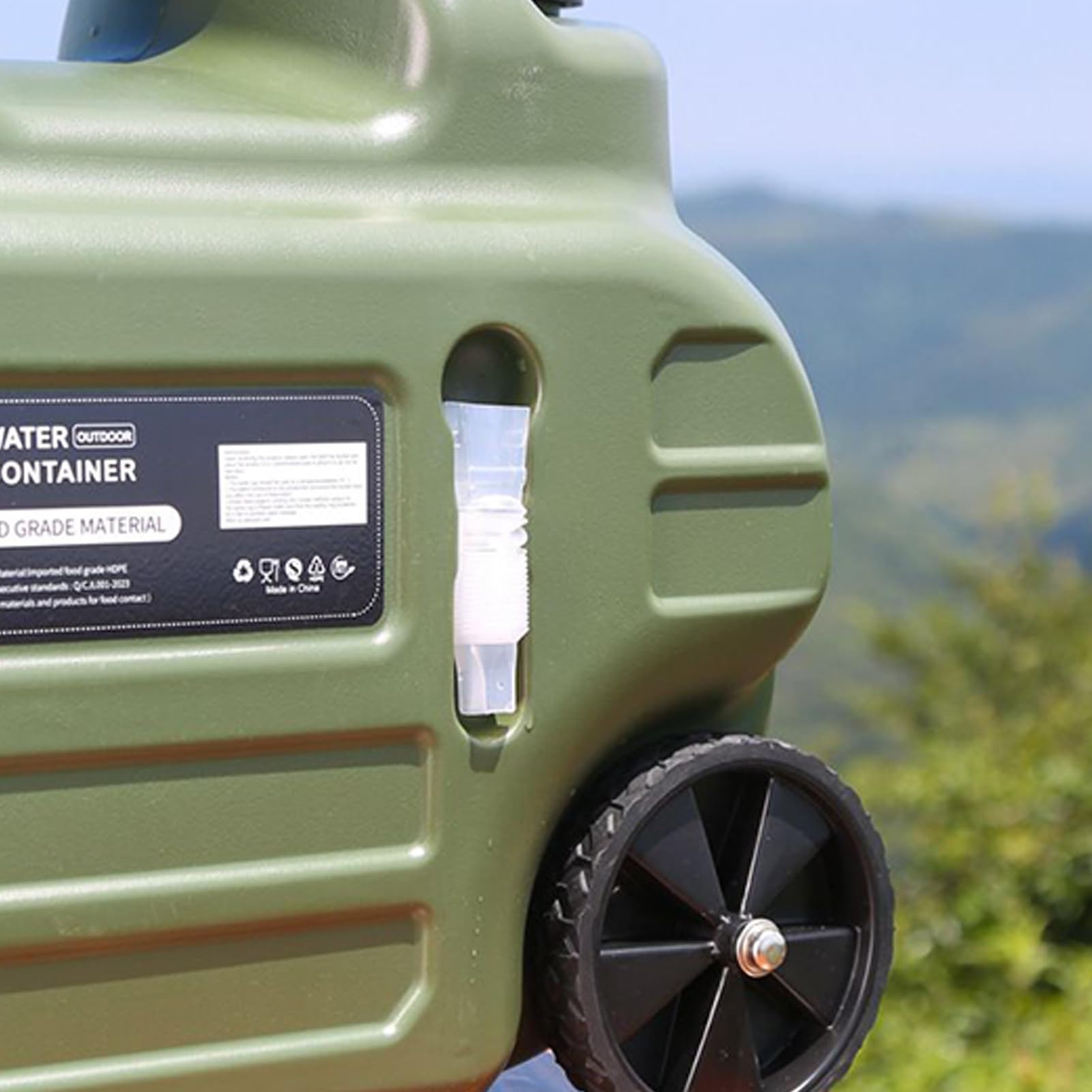 Contenedor De Agua con Ruedas 28 litros Portátil con Asa Plegable