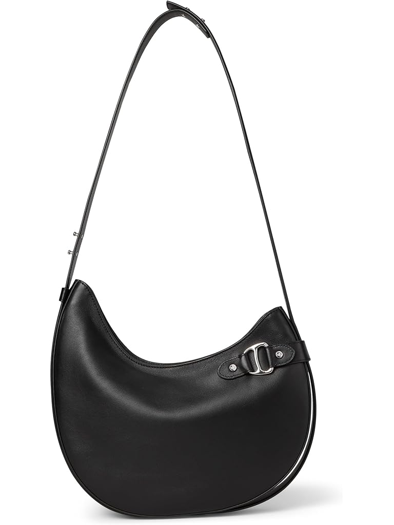 Black Lauren Ralph Lauren Leather Large Tasha Shoulder Bag