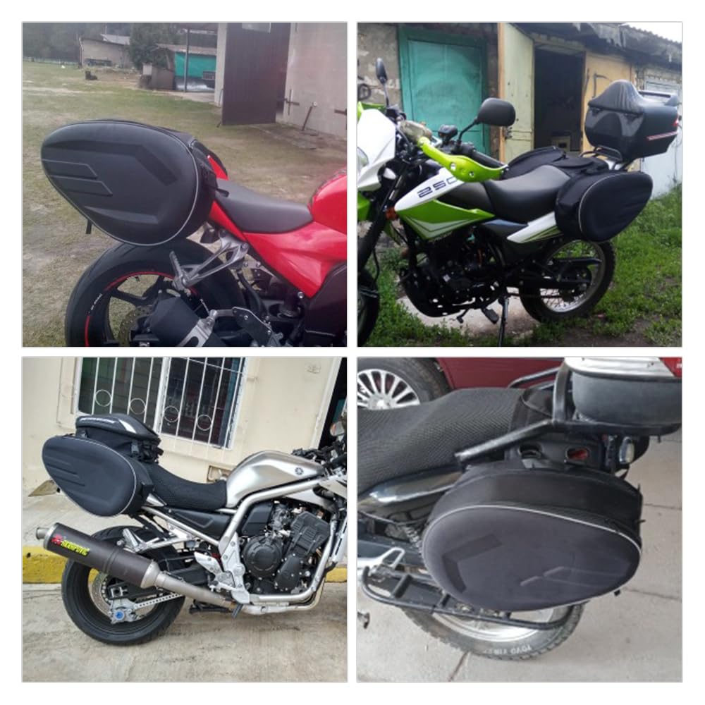 Bolsas laterales para motocicleta 36 L-58 L alforjas para moto impermeables bolsa trasera moto