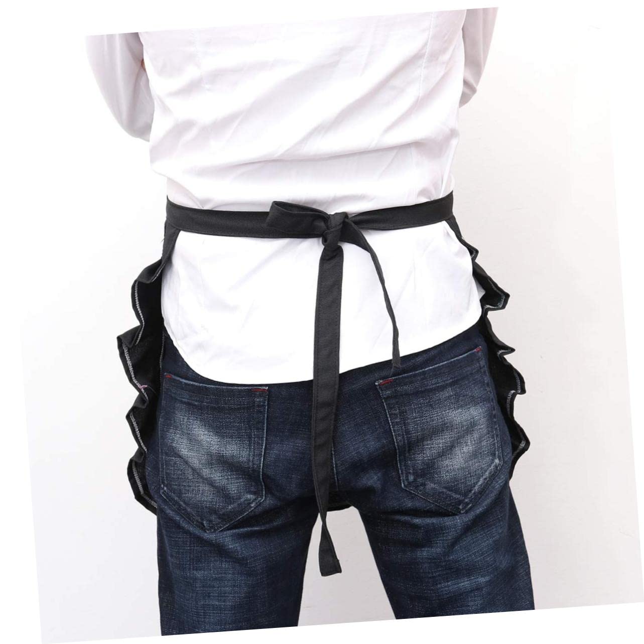 Amosfun 6st Dienstmädchen Kostüm Schürzen Für Frauen Retro-taillenschürze Kellnerschürzen Kellnerschürze Aus Baumwolle Schwarze Schürze Für Frauen Halbschürze Aus Spitze Aus Baumwolle Weiß