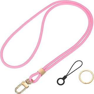 PATIKIL 鍵用ロングネックストラップストラップ、メタルクラスプ&キーリング付き電話ストラップラウンドコード付き 男女兼用 ID用