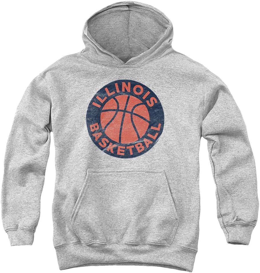 University of Illinois Official Illinois Circle Basketball Youth Kids Boy/Girls Pull-Over Hoodie Sweatshirt