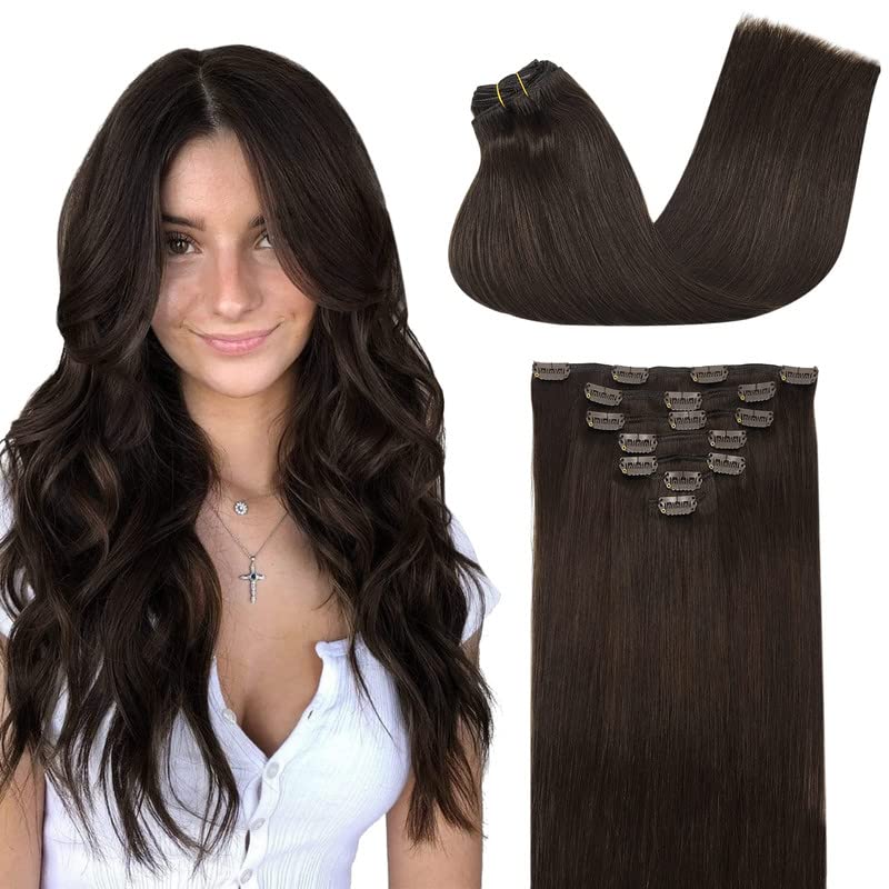 GOO GOO Clip-in Real Human Hair Extensions 12in 7Pcs