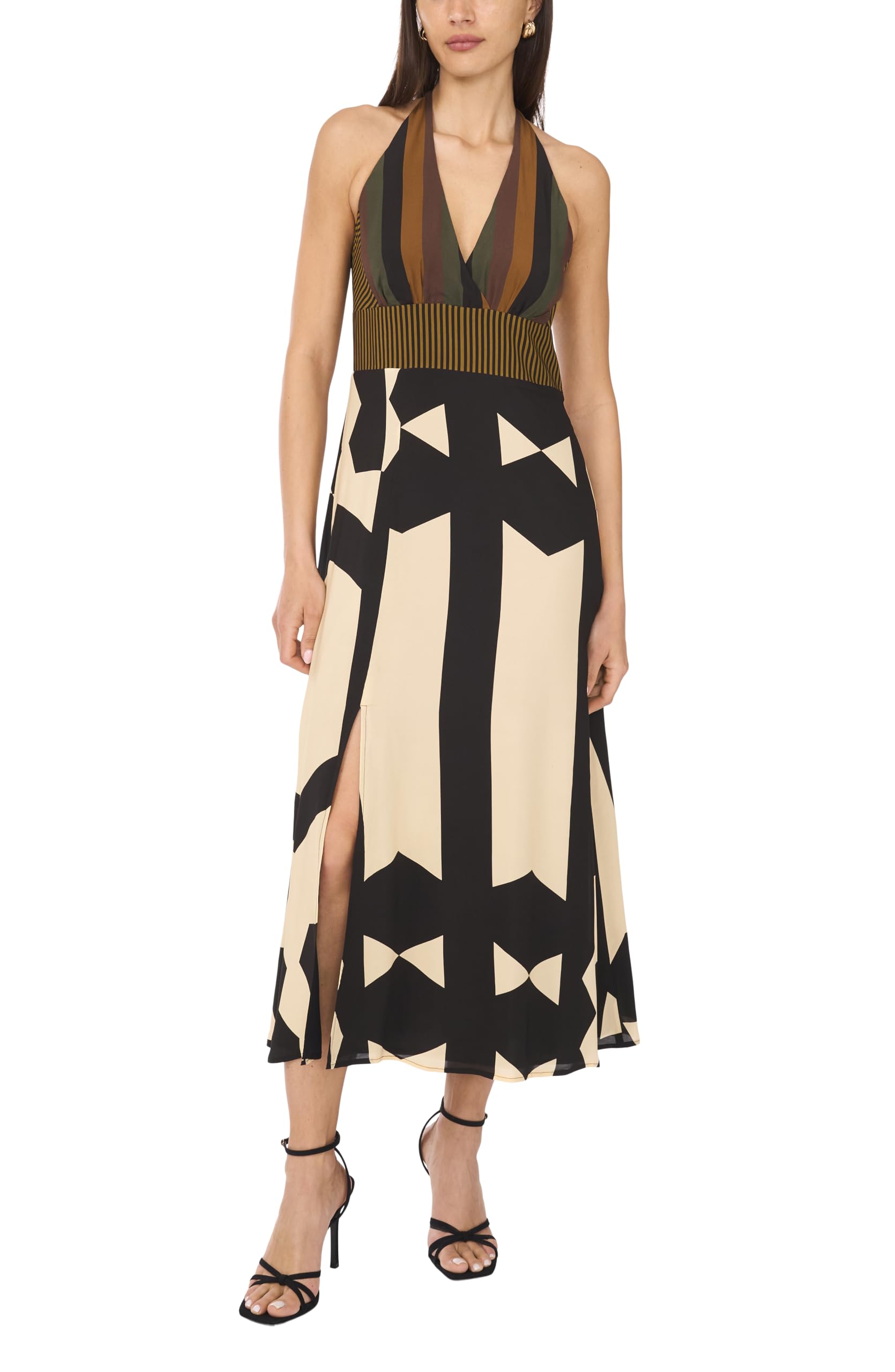 Maxi robe col en V Vince Camuto coupe fluide confort total - 4