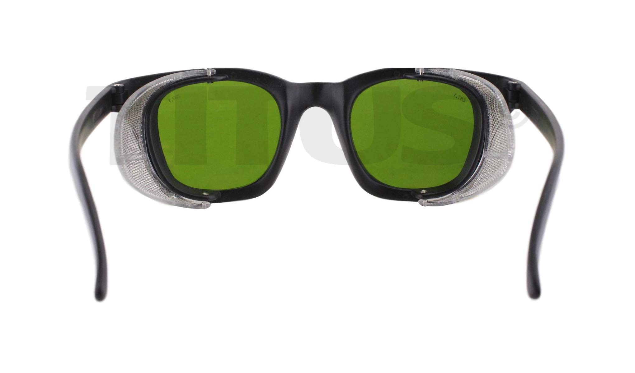 Titus - Gafas de seguridad para soldadura, estilo retro, con escudo lateral plegable