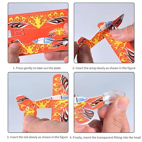 image for LUCKY GUESS 100 Pcs Foam Gliders Planes Toys, Paper Airplane, Assorted