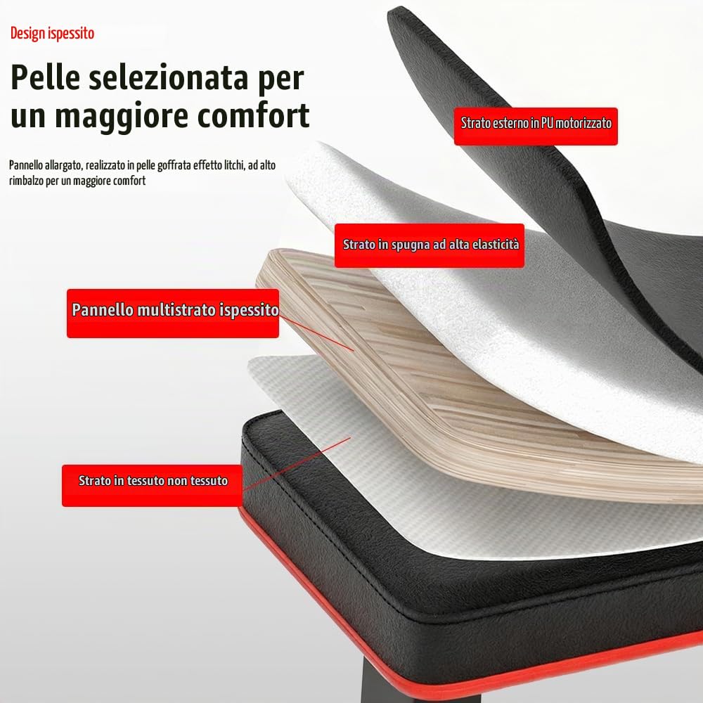 Panca Palestra,Panca da Allenamento Pieghevole per Tutto il Corpo,Pieghevole per Risparmiare Spazio,Adatta per Palestra Domestica e Sala Fitness,Panca da Allenamento a Casa, Capacità di Carico 200Kg