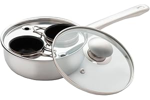 Excelsteel: 18/10 Stainless Steel 2-Cup Egg Poacher Stove-Top Pan
