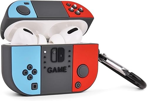 KOREDA Funda compatible con AirPods Pro de 12 generación, funda de diseño de juego Cool Switch para AirPods Pro, bonita funda de silicona de dibujos