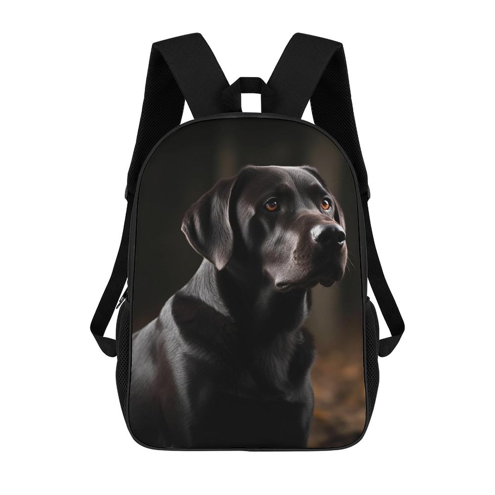 LFDSPYJE Black Labrador Backpack for Women Men 17 In Laptop Backpack Casual Daypack Travel Rucksack Weekender Bag, Black, 17", Traditional Backpacks