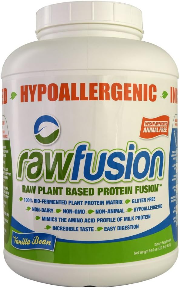 San Rawfusion Plant Base Protein Fusion Vanilla Bean -- 61 Servings