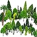 Produktbild OrgMemory 29 Stück Modellbau Bäume, 4-16 cm, h0 Bäume, Tabletop Gelände, Spur n, Mischwald Bäume mit No Stände, Die Bäume Stehen Nicht Selbständig
