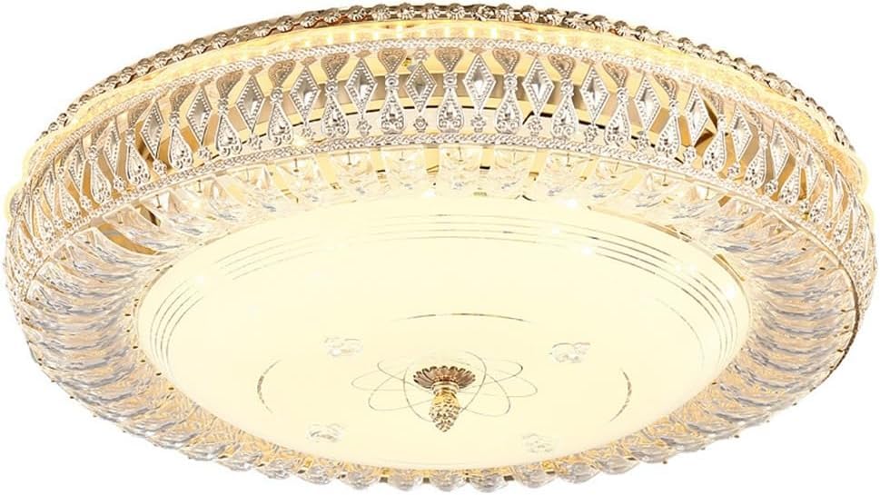 Plafonnier encastré cristal de luxe LWX au design rond