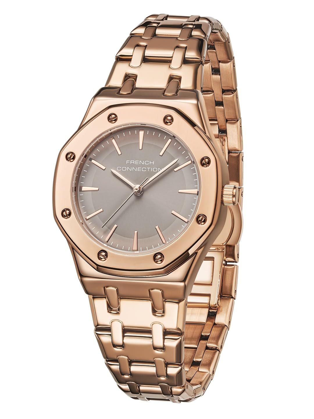 Octa Edge | Analog | Grey Sunray Dial | Rose Gold Stainless Steel Strap | Watch for Women - FCB25RGM-image-14