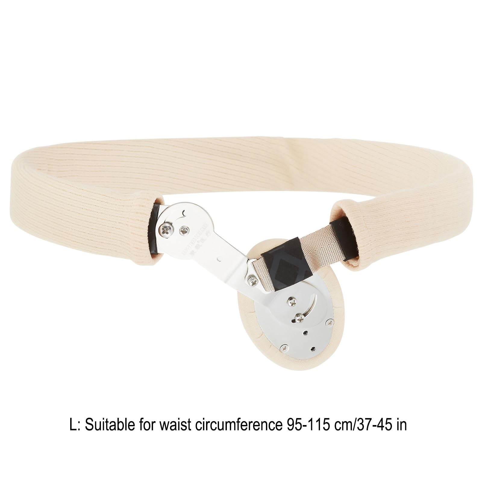 Ceinture Hernie Inguinale Homme et Femm, Deux Coussinets en Silicone, Sangles Élastiques Réglables à N'importe Quel Angle, Connexion à Pression(Large)