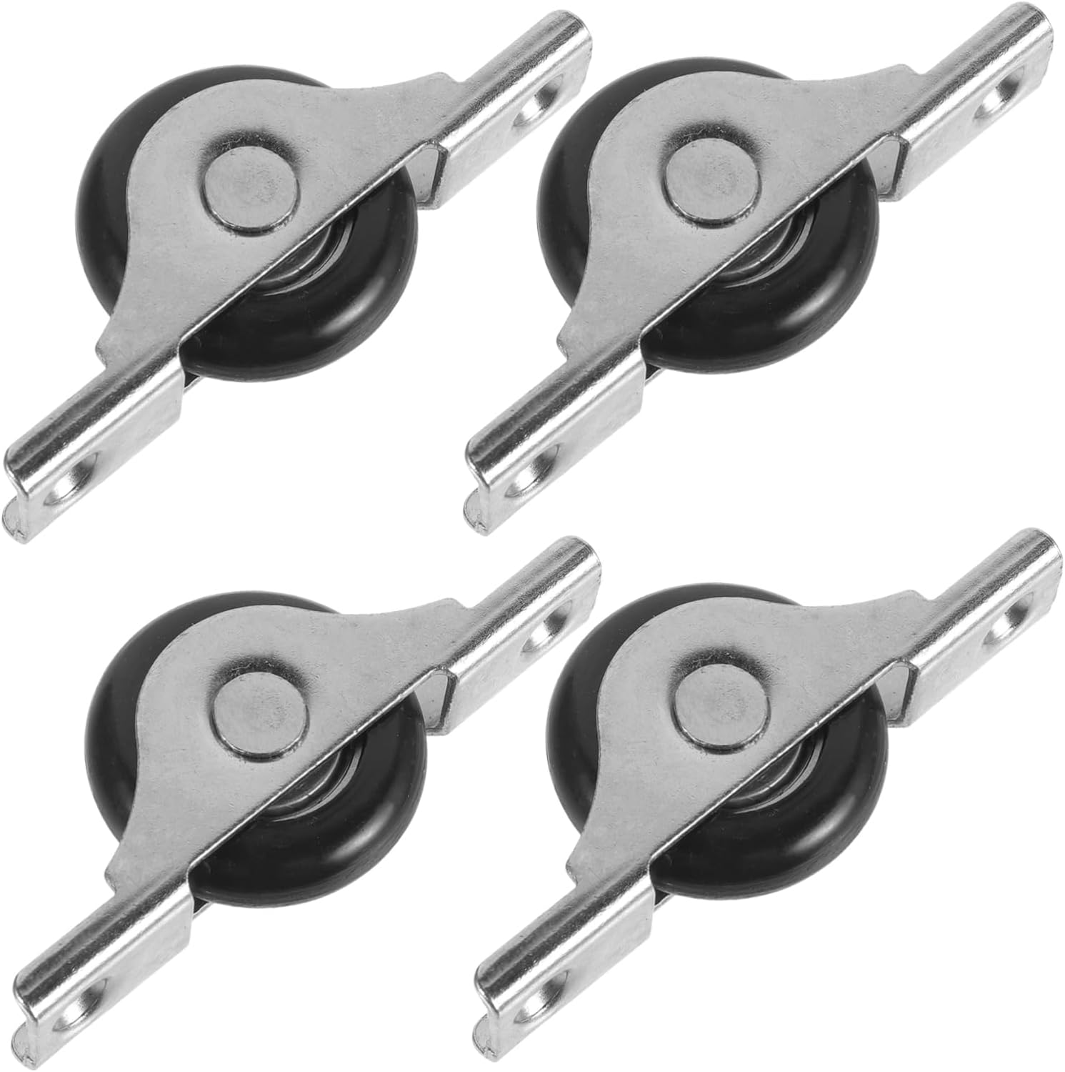 4pcs Sliding Door Wheel Pulley Track Roller for Wardrobe and Cabinet Doors Heavy Duty Steel Hardware for Smooth Ideal for Sliding Closet