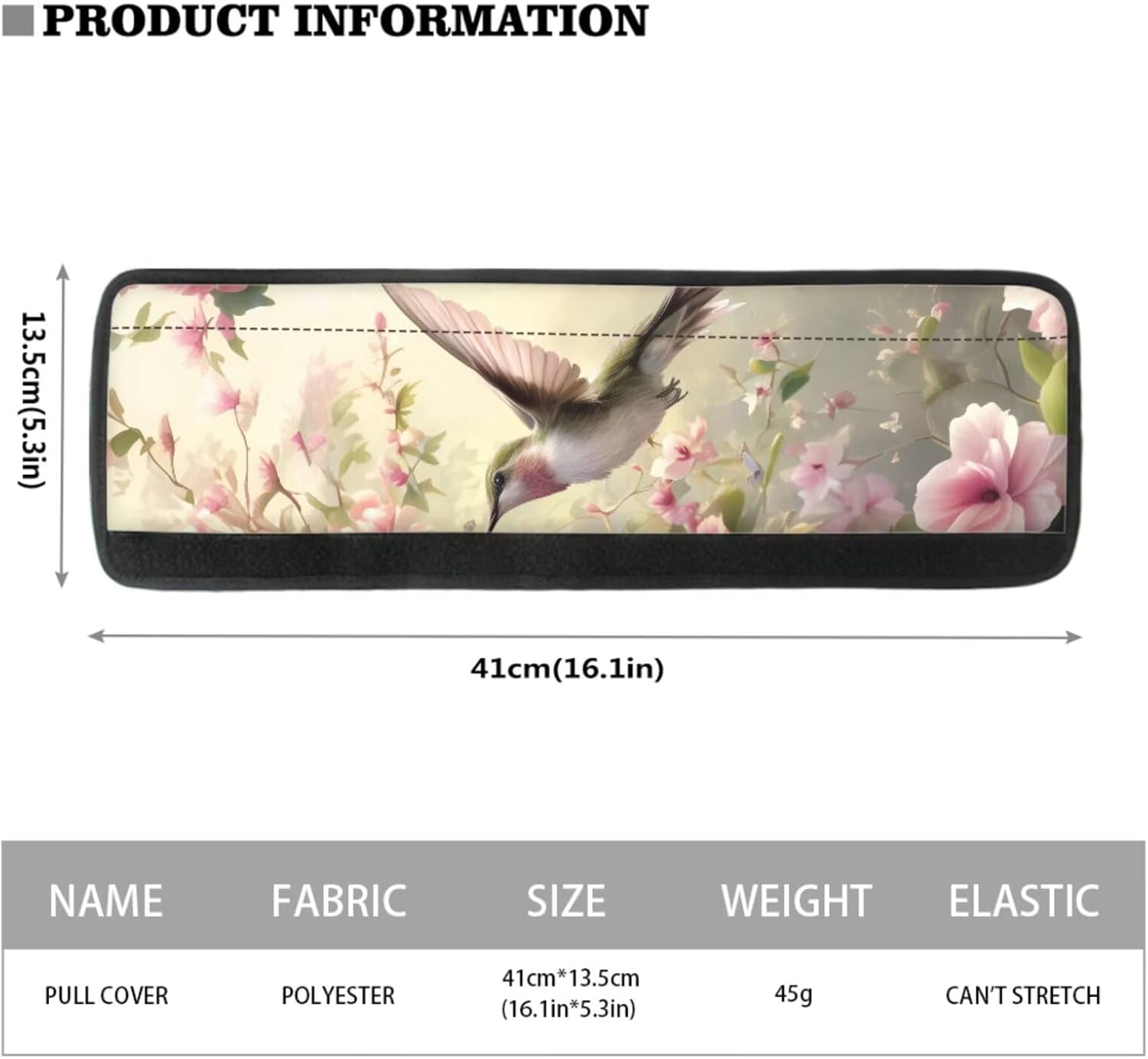 Hummingbird Flower Refrigerator Door Handle Covers Set of 6, Non-Slip Protector for Fridge Oven Dishwasher Wear Resistant Microwave Handle Cover Washable